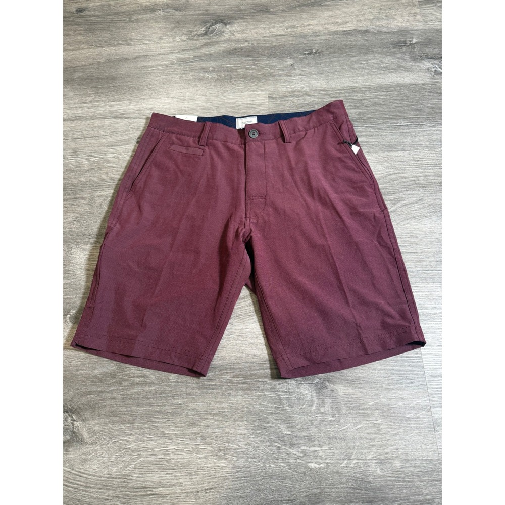 7 Diamonds Performance Hybrid Stretch Shorts Maroon Burgundy Mens 31 NEW